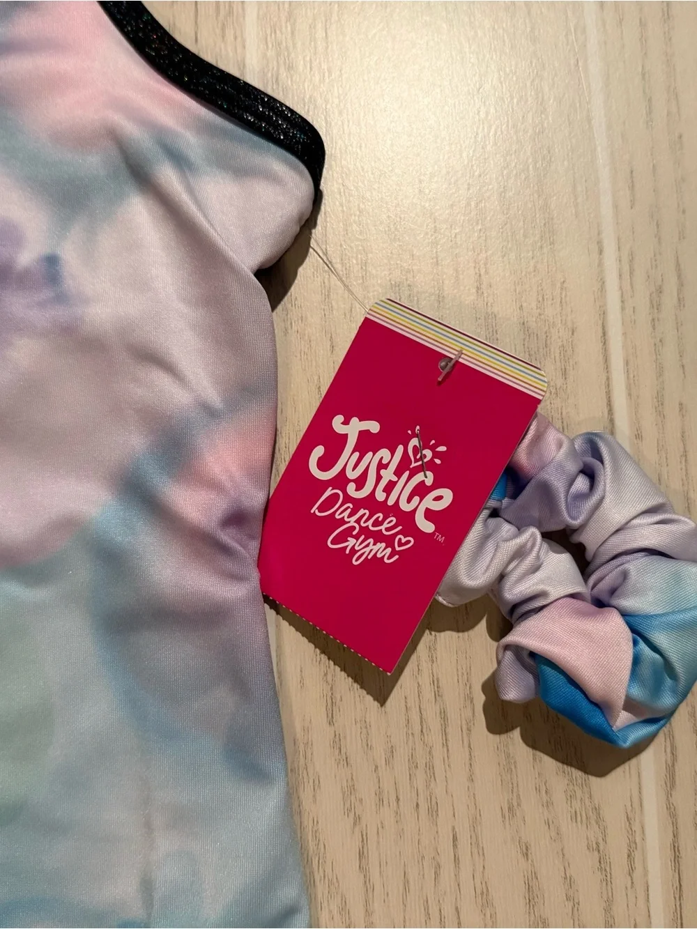 Justice‎ Dance Gym Girls Leotard L 12/14 Tie Dye Strappy Back NWT